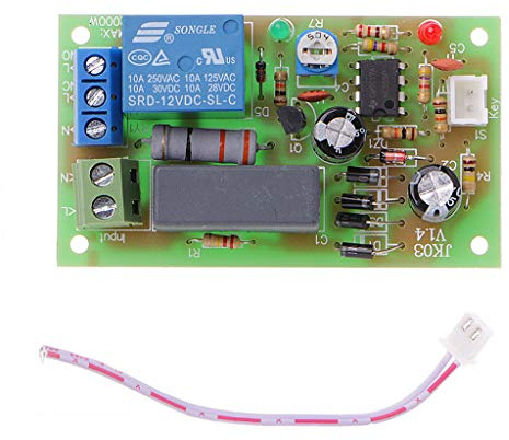 NIHENHAO Módulo Temporizador de Encendido con retardo de 220 V Placas de circuitos Ajustables PLC + componentes electrónicos