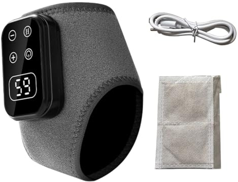 Massaggiatore Per Piedi Pad Riscaldante Ricaricabile 5 Velocità Vibrazione | Massaggiatore Elettrico Senza Fili per Piede e Caviglia Strumenti Massaggio, Circolazione, Relax Viaggio Recup