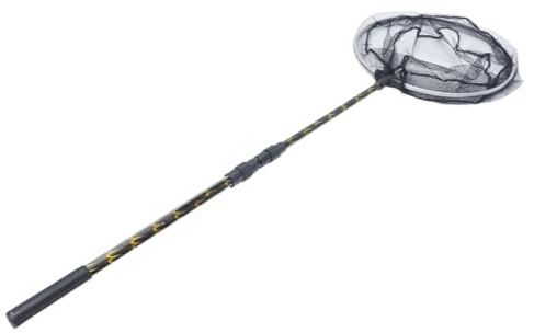 TOYZFRIENDY Filet de Pêche Télescopique 17 M Tête en Alliage d'Aluminium 35 CM Filet à Mailles Fines Respectueux des Poissons Épuisette Portable pour Aquarium et Bassin