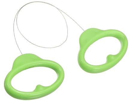 sourcing map Herramienta de alambre de cerámica, cortadores de arcilla de acero inoxidable de 15.4 pulgadas, cortador de arcilla con mango para cortar masa de queso, esculpir, tallar, color verde