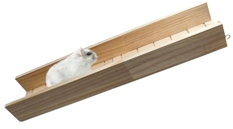 KEBMCHN Kletterrampe aus Holz für Kleintiere | Brücke für Hamster, Rennmäuse, Meerschweinchen und Chinchillas, 60 x 12,5 x 7 cm