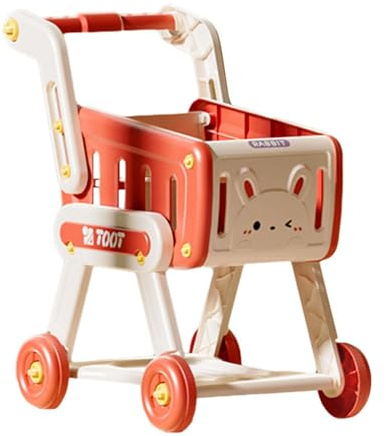 wisoolkic Carrito de Compras de Juguete, Juego simulación comestibles, Juego rol Educativo para niños, Carrito Compras para una Experiencia Aprendizaje Atractiva, Juguete