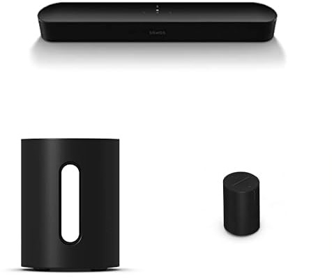 Sonos Heimkino Set mit Beam, Sub Mini und 2X Era 100 SL (Schwarz)