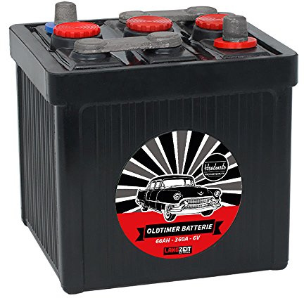 LANGZEIT 6V 66Ah Oldtimer Batterie Handmade Trocken vorgeladen ohne Säure