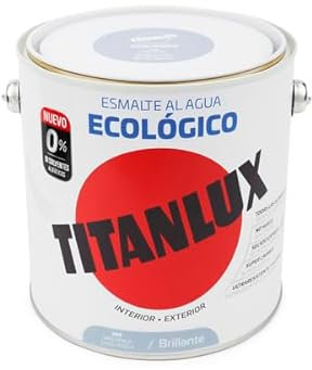 Titanlux Esmalte Al Agua Titanlux Ecológico Brillante 2, 5 L, 509 Gris Perla