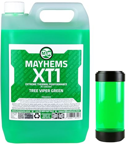 Mayhems - XT1 refrigerante premezclado para PC - fluido de refrigeración líquida para ordenadores - serie de rendimiento térmico, 5 litro, tree viper green (verde)