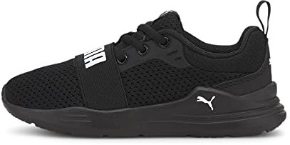 PUMA Unisex Kids Wired Run Ps Scarpe da ginnastica, Puma Black Puma White, 30 EU