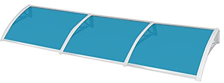 LIANGJUN Marquise De Porte, Résistant À La Pluie Polycarbonate Couvrir, Tous Les Temps Pare-Soleil pour Extérieur Arrière-Cour Extérieur Paroi Latérale, Gris Aluminium Support (Size : 180cmX60cm)