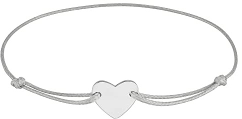 StarAppeal Herz Freundschafts Armband, Herz Armband in Silber und Gold, Größenverstellbar, Makramee Band für Frauen & Mädchen, Handmade