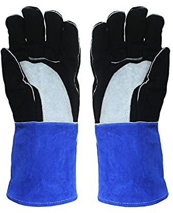 Soldador Cuero ARCO Guantes de soldadura Los guantes de trabajo de los soldadores de los guantes de seguridad de la seguridad de la seguridad del aislamiento Guantes de soldadura TIG CALENTE