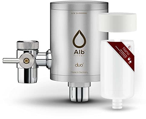 Alb Filter DUO NANO Wasserfilter Wasserhahn Edelstahl Matt + PROTECT