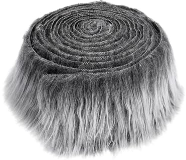 Colcolo Kunststoffe, Basteln, Nähen, Dekor, DIY, Kunsthandwerk, zottelige Stoffzuschnitte, künstlicher Stoff für Kostümdekoration, Weihnachtsbaum, Frostgrau
