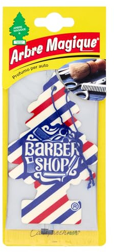Arbre Magique Mono, parfum de voiture, durée jusqu'à 7 semaines, fabriqué en Italie, lot de 1 pièce (Barber Shop)