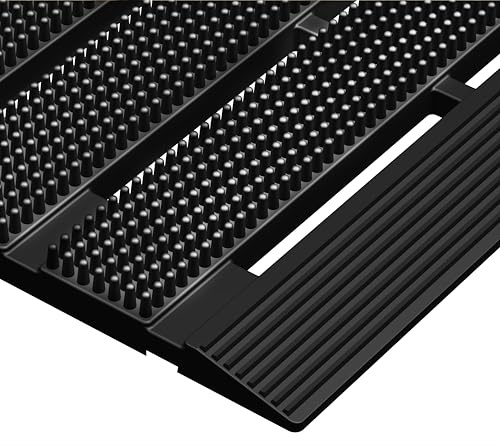 MATALL Heavy Duty Outdoor Mat - 18 x 30 Inches Non-Slip Drainage Floor Mat for All Weather Garage Pool Home Entry Indoor Mud Mat