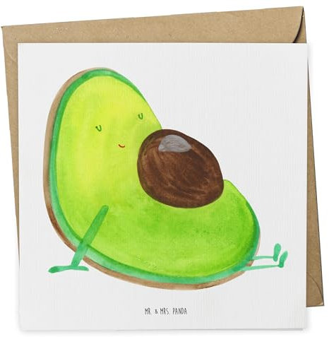 Mr. & Mrs. Panda doppelkarte Avocado Schwangerschaft - Geschenk, Baby, anlasskarte, Grußkarte, faltkarte, Glückwunschkarte, Schwanger, Wunder, Klappkarte