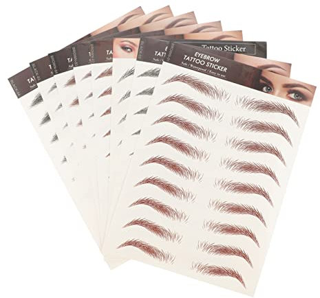 MERRYHAPY 8stücke Wasserfeste Haarähnliche Augenbrauen Sticker Natürlich Realistische Fake Eyebrows Aufkleber Leicht Anzuwenden Wiederverwendbar Für Damen Mit Dünnen Oder Hellen Brauen