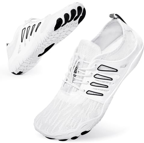 Bigzagger Barfuss Schuhe Damen Herren Sommer Barfußschuhe Damen Schnell Trocknend Badeschuhe mit Breite Zehenbox und Zero-Drop Sohle Unisex Barfussschuhe Traillaufschuhe Fitnessschuhe