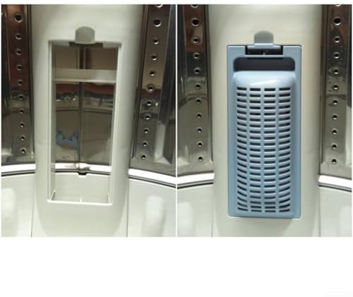 Filtri per pelucchi di ricambio per lavatrice, confezione da 2, progettati per modelli Haier HWMSP60 e altri