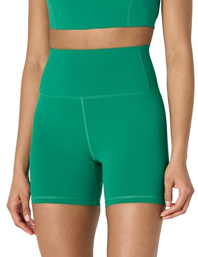 Amazon Essentials Short Moulant Active FormFlex Ultra Doux, Taille Haute Femme, Vert Émeraude, L