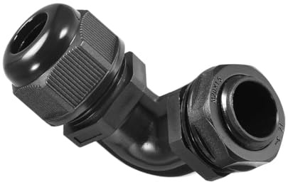 MACHSWON M20-Kabelverschraubung, 90 Grad verstellbar, 6–11 mm Biegeschutz, Nylon-Kabelverbinder mit Kontermutter und Dichtung, 2 Stück