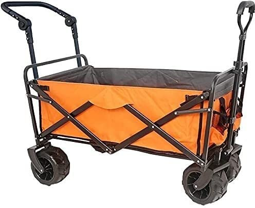 HUIBBGO Carrello Pieghevole per Esterni, Carrello Pieghevole con Ruote universali e Maniglia Regolabile, Carrello da Giardino per Esterni, Portata 100 kg/220 libbre