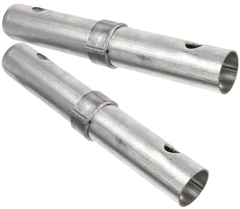 Homoyoyo 2pcs Scaffolding Connecting Rod Stainless Locking Equipment Heavy Duty Connecting Rod Scaffold Couplers Safety Coupler Pin Link Scaffold Pins Shaft Locking Pin Pole Silver Steel