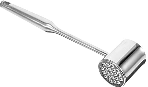 LIFKOME Martello Batticarne Acciaio Inossidabile Utensile per Ammorbidire Carne e Pollame per Carne Strappi Strumento e