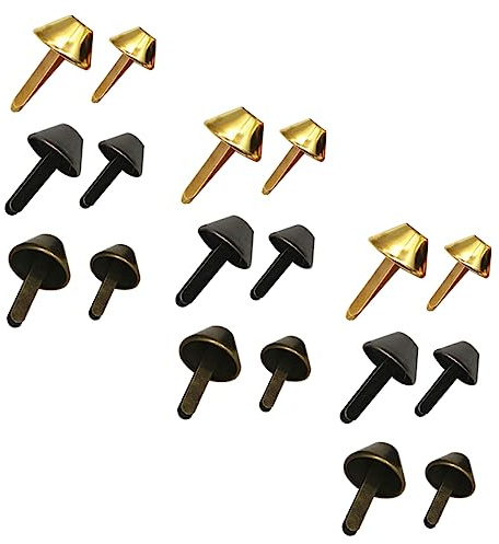 OSALADI 60 piezas Remaches de Dos Patas de Hierro para Bolsos DIY Clavos Decorativos para Maletines y Fundas de Accesorios Prácticos y Resistentes para Manualidades
