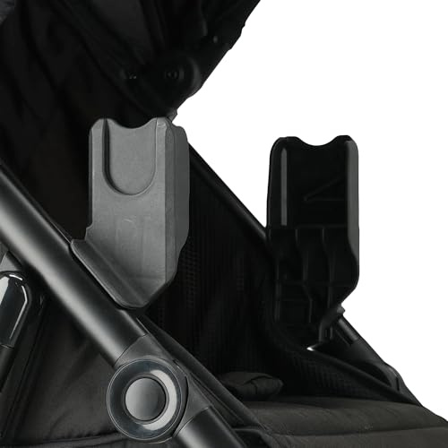 Deryan Adapter Compatible with Bolt Jogger Combination Pushchair and Selected Baby Car Seats from Maxi-Cosi, Joie, Cybex, Kinderkraft, Nuna (not compatible with all models) - Black