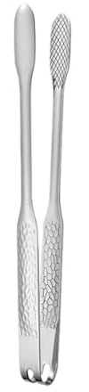 Colcolo Pinze per Alimenti, Pinze da Cucina in Acciaio Inossidabile per Cucinare, Cuocere al Forno, Pane, Prodotti da Forno, Picnic E Pasticceria, 1.5 Cm X 23.5 Cm