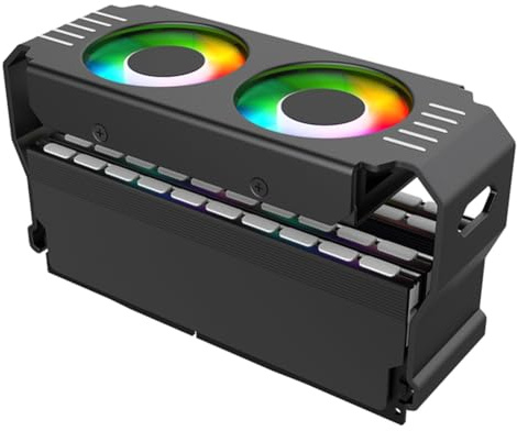 Correa Modulo di Memoria RAM per PC Case ARGB Cooler DDR3 A DDR5 5V 3Pin PWM 4Pin Light SYNC 120mm Doppie Ventole Radiatore di Raffreddamento Nero