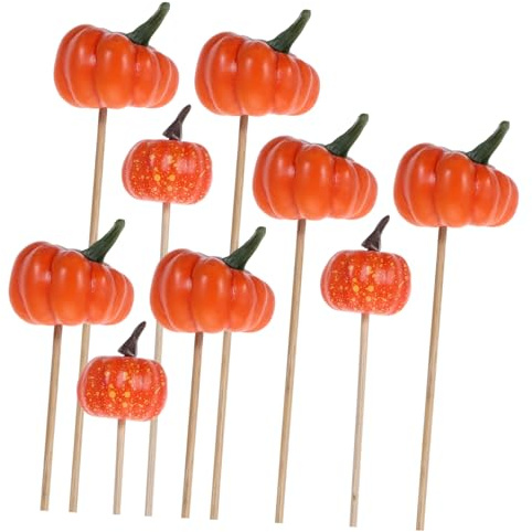 VICASKY Zucche Finte per Bouquet Decorazioni Halloween e Ringraziamento Zucche Artificiali Leggere e Realistiche per Feste Autunnali e Addobbi Creativi