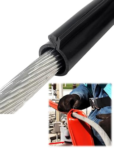 Guaina isolante ad alta tensione a scatto (1 metro) - for lavori su linee sotto tensione, guaina isolante elettrica for fili e cavi scoperti fino a 35 kV(Black,Inner diameter:30mm)