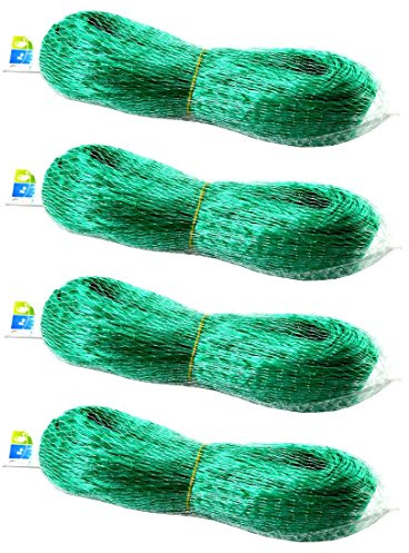 4X Vogelschutznetz 4x10 m Gartennetz Teichnetz Laubschutznetz Grün Laubnetz Schutznetz Vogelnetz Pflanzenschutznetz Vogelabwehr
