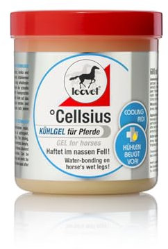Leovet Cellsius Gel für Pferde | 600 ml | Wasserhaftend am nassen Pferdebein | Mit neuer Waterdrop-Technologie | schnelle Regeneration beanspruchter Bänder | Nicht ADMR konform