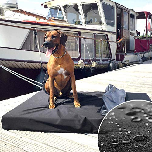 tierlando Quick-Cover! Schonbezug Spannbettlaken High-Tech Stoff | wasserabweisend | Hundebett Hundematratze Goofy | Pluto | Linus | Anton | Scotch (XL - 115 x 80 x 8-20 cm, 01 Braun)
