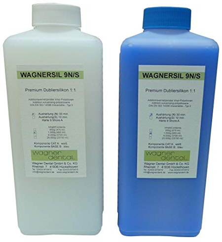WAGNERSIL 9 N (2 kg) - Silicone de duplication de qualité supérieure - Rapport de mélange 1:1 - Silicone de moulage - Caoutchouc de silicone - Pour la fabrication de moules en silicone avec résine