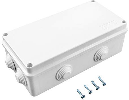 QWORK® Cassetta di Derivazione, Scatola a tenuta stagna, IP65, per comunicazioni elettriche, Bianco, 200 x 100 x 70 mm