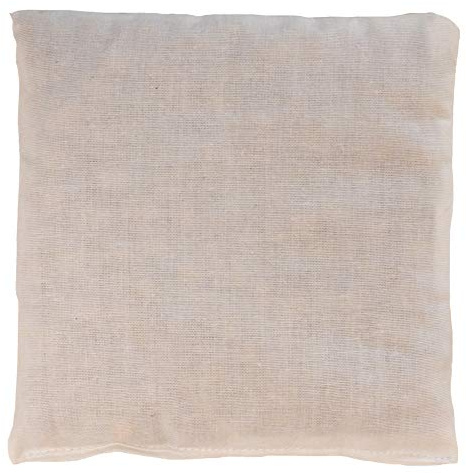 Coussin aux graines de colza - Bouillotte sèche 12x12cm, écru - Compresse froide - Coussin thermique utilisable chaud ou froid