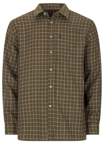 Walker and Hawkes - Easy Care Murton Country skjorta för män, Oliv, L
