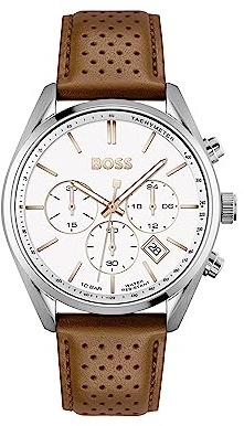 BOSS Montre Chronographe à Quartz pour homme Collection Champion avec Bracelet en Acier Inoxydable ou en cuir