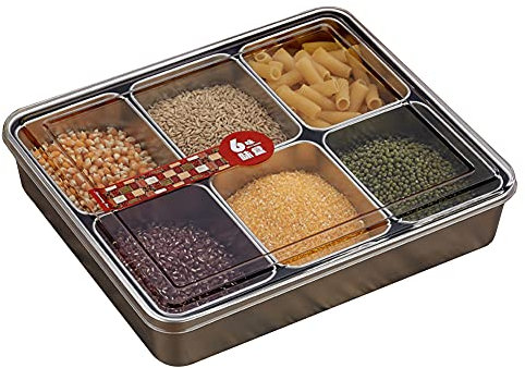 MNSSRN Grande capacità ≈750ml / Geduoge Scatola di condimento con Coperchio, Scatola di ingrediente in Polvere di Ghiaccio Commerciale Secco, Combinazione Contenitore Set