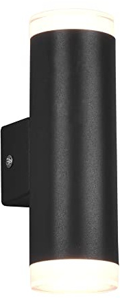 Trio Leuchten LED Bad Wandleuchte Ray 283110232, Kunststoff Schwarz matt, inklusiv 4 Watt LED, Up and down Beleuchtung |