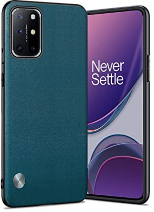 Puxssul für OnePlus 8T 5G Hülle, weiche TPU-Kunstlederhülle,Extrem leichte Ultraleichte Kameraschutzhülle aus Leder für OnePlus 8T 5G. (Teal)