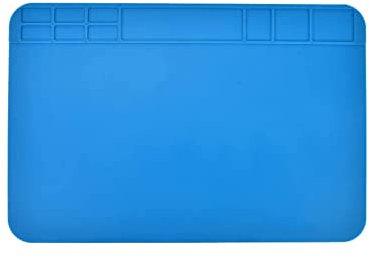 Alfombrilla Soldadura, Tapete de Reparación, Almohadilla de Trabajo, Alfombrilla de Soldadura Antiestática, para Reparar Teléfono, Computadoras, Reparación de Soldadura, 30 x 20cm, Azul