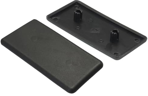 QUARKZMAN 30pz Tappo di Chiusura Standard in Plastica Nero per Estrusione in Alluminio Rettangolare 80x40mm per Carrelli, Supporti Acquari, Scaffali Riporre