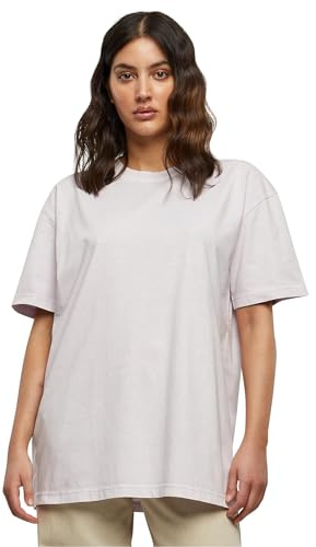 Build your Brand By270-ladies Oversized Acid Wash tee Camiseta, Lila Suave, L Mujeres