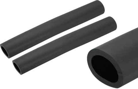 QUARKZMAN 2 x 25cm Rohrisolierung Schaumstoff, Durchmesser 25mm Isolierstärke 5mm Heizungsrohr Verkleidung für Fitnessgeräte, Rohre, Handhaben (Schwarz)