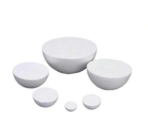 Mezza sfera in polistirolo, 40 mm (4 cm), 20 pezzi, colore bianco, per arti e mestieri, bambini, forme di base, base perfetta, decoupage, pittura, palline per tutte le occasioni e scopi decorativi