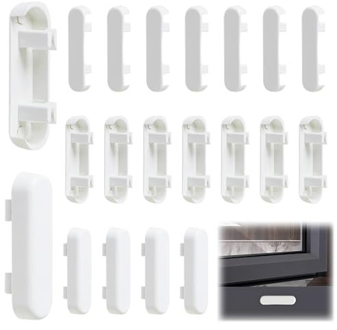 20 Pcs Window Drainage Cover Caps White Weep Hole Covers Window Replacement Drainage Caps Double Glazing Cover Caps UPVC Double Glazing Caps for UPVC Windows(White)